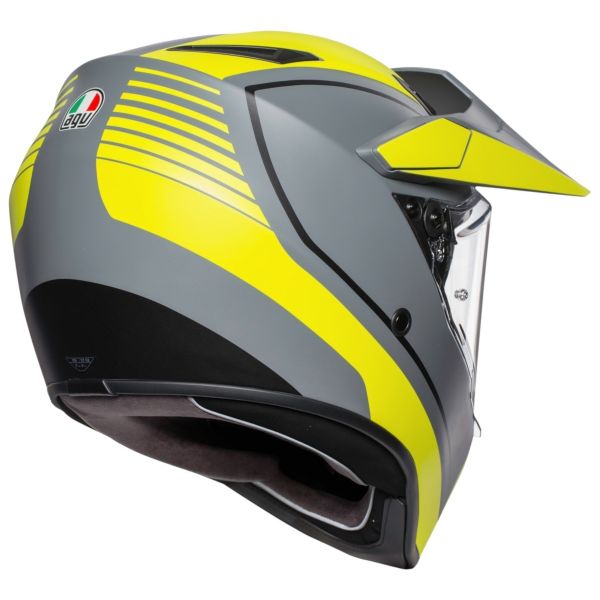 AGV AX-9 Pacific Road Gris Mate Amarillo Negro