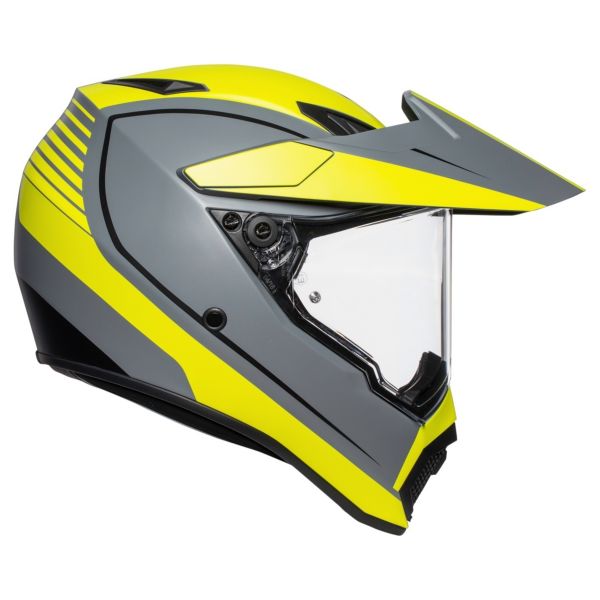 AGV AX-9 Pacific Road Gris Mate Amarillo Negro