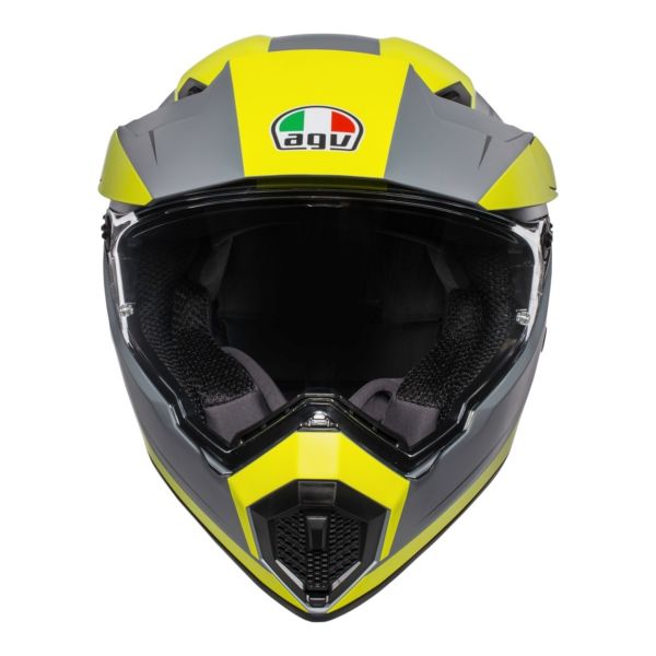 AGV AX-9 Pacific Road Gris Mate Amarillo Negro
