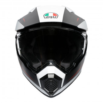 AGV AX-9 Pacific Road Negro Mate Blanco Rojo