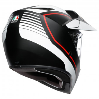 AGV AX-9 Pacific Road Negro Mate Blanco Rojo