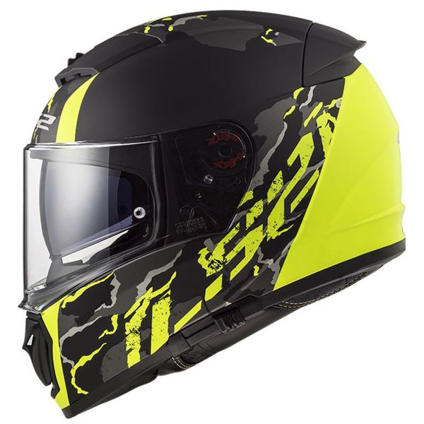 LS2 Breaker Feline Matt Hi-Vis Yellow FF390