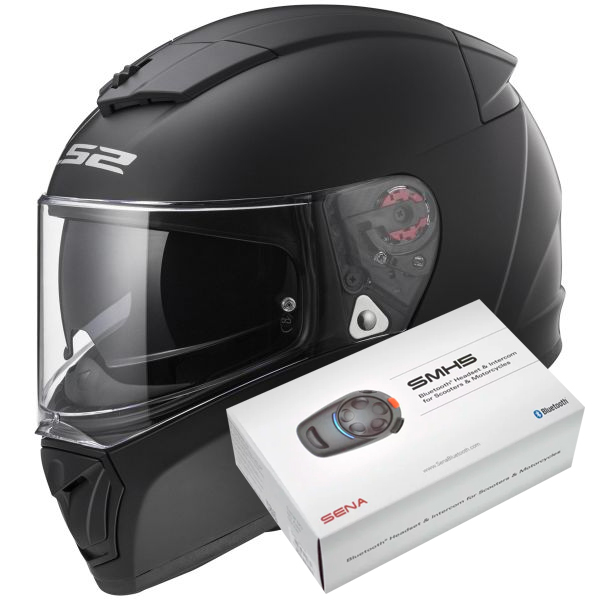 Pack Casco Kit Bluetooth LS2 Breaker Matt Black FF390 Kit