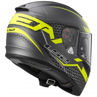 LS2 Breaker Split Matt Titanium Yellow FF390