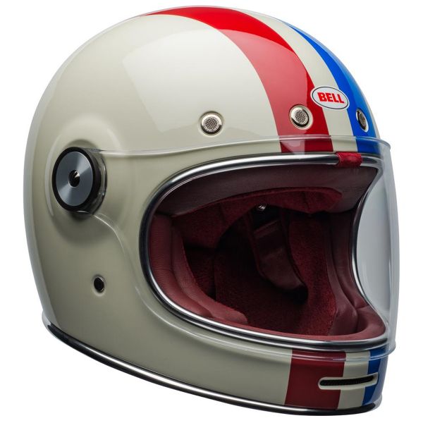 Casco moto Bell Bullitt Dlx Command Vintage White Red Blue en Stock