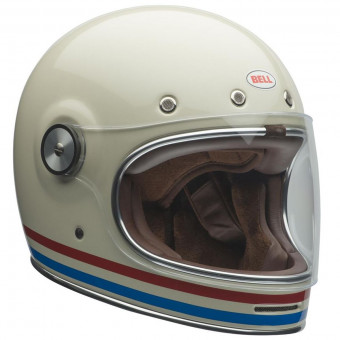 Integral Bell Bullitt Dlx Stripes Pearl White