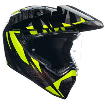 Casque Integral AGV AX-9 Steppa Carbon Grey Yellow Fluo Casque Integral AGV AX-9 Steppa Carbon Grey Yellow Fluo