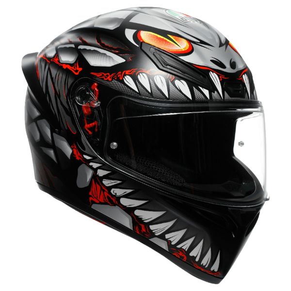 Integral AGV K1 S Lyzard Matt Black Grey Red