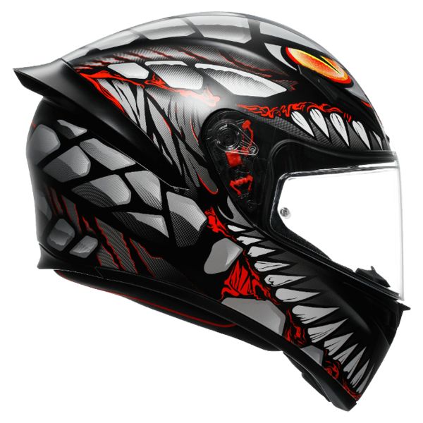 AGV K1 S Lyzard Matt Black Grey Red