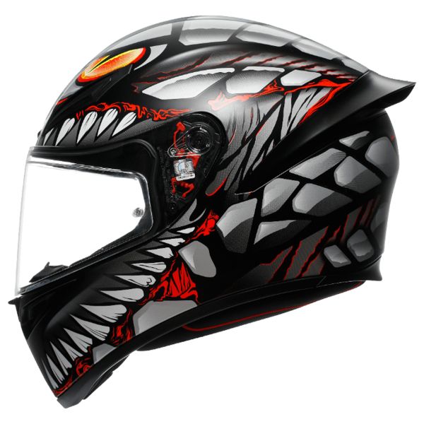 AGV K1 S Lyzard Matt Black Grey Red