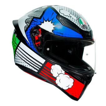 AGV K1 S Multi Bang Matt Italy Blue + Kit Bluetooth Lokui K30