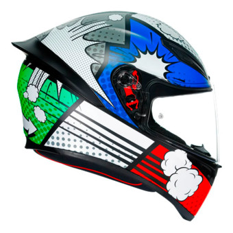 AGV K1 S Multi Bang Matt Italy Blue + Kit Bluetooth Lokui K30