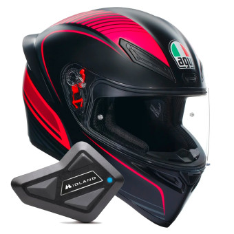Integral AGV K1 S Multi Warmup Black Pink + Kit Bluetooth BT Mini