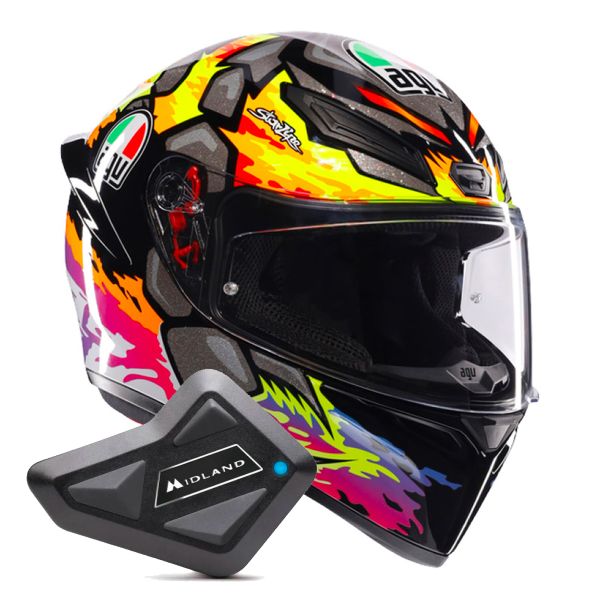 Integral AGV K1 S Replica Bezzecchi 2023 + Kit Bluetooth BT Mini
