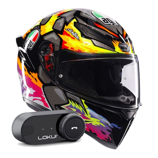 Integral AGV K1 S Replica Bezzecchi 2023 + Kit Bluetooth Lokui K30