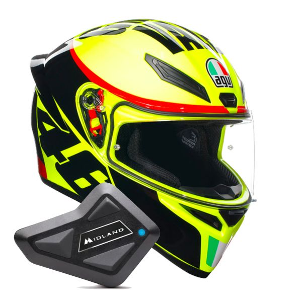 Integral AGV K1 S Replica Grazie Vale + Kit Bluetooth BT Mini
