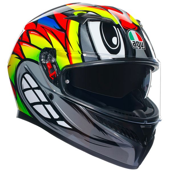 AGV K3 Multi Birdy 2.0 Grey Yellow Red + Kit Bluetooth Lokui K30