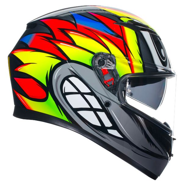 AGV K3 Multi Birdy 2.0 Grey Yellow Red + Kit Bluetooth Lokui K30