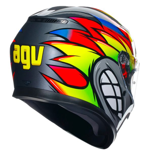 AGV K3 Multi Birdy 2.0 Grey Yellow Red + Kit Bluetooth Lokui K30