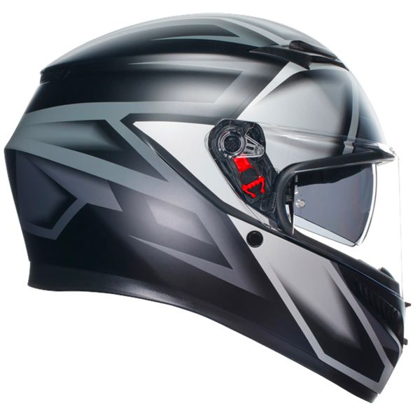 AGV K3 Multi Compound Black Grey + Kit Bluetooth Lokui K30