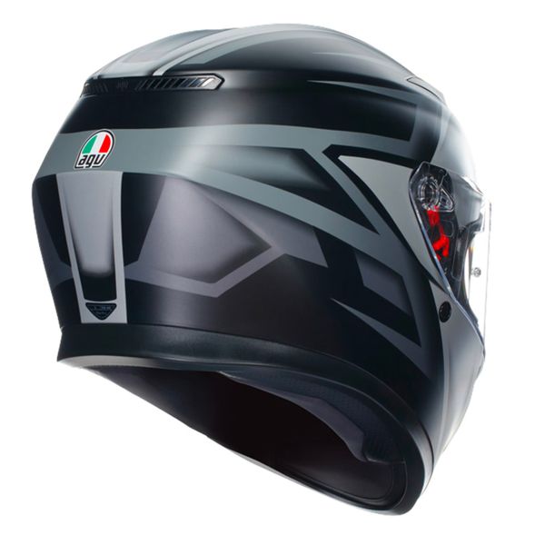 AGV K3 Multi Compound Black Grey + Kit Bluetooth Lokui K30