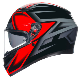 AGV K3 Multi Compound Black Red + Kit Bluetooth Lokui K30