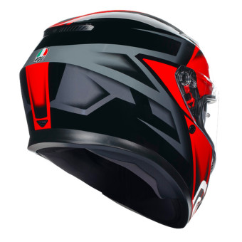 AGV K3 Multi Compound Black Red + Kit Bluetooth Lokui K30