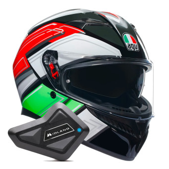 Integral AGV K3 Multi Wing Black Italy + Kit Bluetooth BT Mini