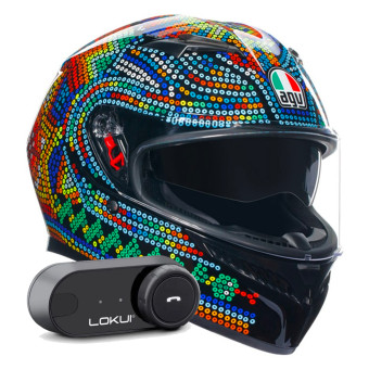 Integral AGV K3 Top Rossi Winter Test 2018 + Kit Bluetooth Lokui K30