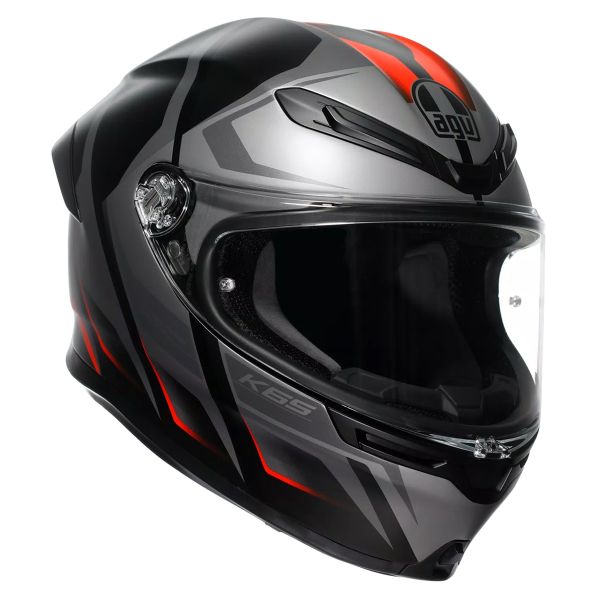 Integral AGV K6 S Karve Matt Black Grey Red Integral AGV K6 S Karve Matt Black Grey Red