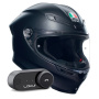 Casque Integral AGV K6 S Mono Matt Black + Kit Bluetooth Lokui K30