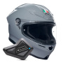 Casque Integral AGV K6 S Mono Nardo Grey + Kit Bluetooth BT Mini