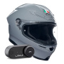Casque Integral AGV K6 S Mono Nardo Grey + Kit Bluetooth Lokui K30