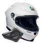 Casque Integral AGV K6 S Mono White + Kit Bluetooth BT Mini