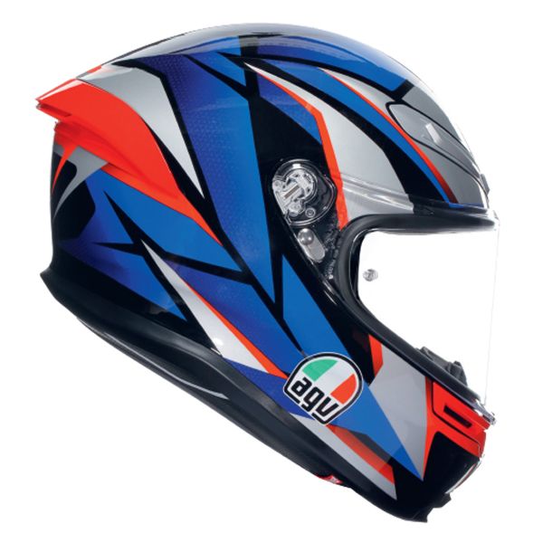 AGV K6 S Multi Slashcut Black Blue Red + Kit Bluetooth BT Mini