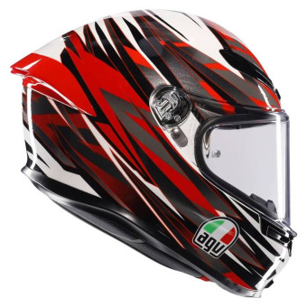 AGV K6 S Reeval White Red Grey