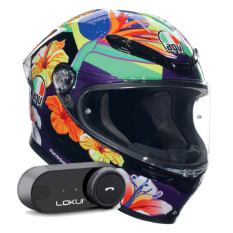 Integral AGV K6 S Replica Morbidelli 2021 + Kit Bluetooth Lokui K30