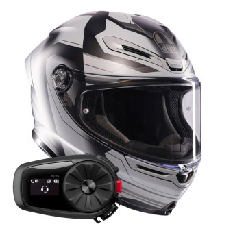 Integral AGV K6 S Ultrasonic Matt Black Grey + Kit Bluetooth 5S Solo