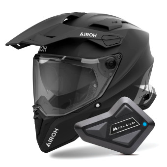 Integral Airoh Commander 2 Color Black Matt + Kit Bluetooth BT Mini