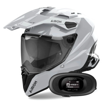 Integral Airoh Commander 2 Color Cement Grey + Kit bluetooth 5R Lite Solo
