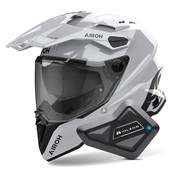 Integral Airoh Commander 2 Color Cement Grey + Kit Bluetooth BT Mini