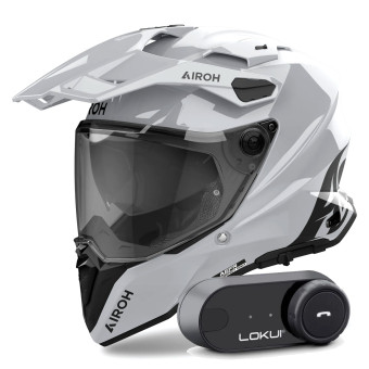 Integral Airoh Commander 2 Color Cement Grey + Kit Bluetooth Lokui K30