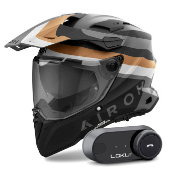 Integral Airoh Commander 2 Doom Gold Matt + Kit Bluetooth Lokui K30
