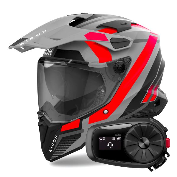 Integral Airoh Commander 2 Mavick Orange Matt + Kit Bluetooth 5S Solo