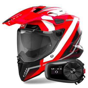Integral Airoh Commander 2 Mavick Red + Kit Bluetooth 5S Solo
