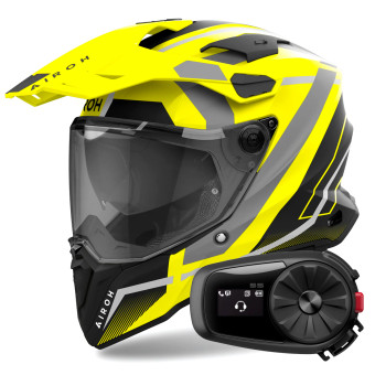 Integral Airoh Commander 2 Mavick Yellow Matt + Kit Bluetooth 5S Solo
