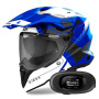 Casque Integral Airoh Commander 2 Reveal Blue + Kit bluetooth 5R Lite Solo