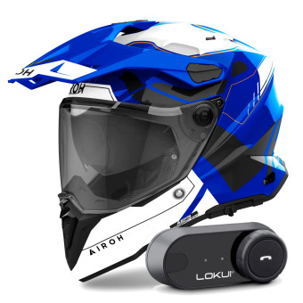 Integral Airoh Commander 2 Reveal Blue + Kit Bluetooth Lokui K30
