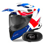 Casque Integral Airoh Commander 2 Reveal Blue Red + Kit bluetooth 5R Lite Solo