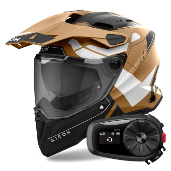 Integral Airoh Commander 2 Reveal Sand Matt + Kit Bluetooth 5S Solo